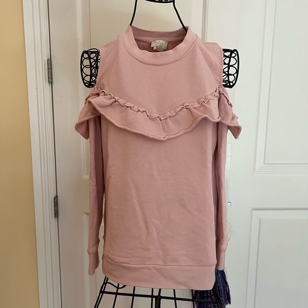 Kate Spade pink ruffles sweater